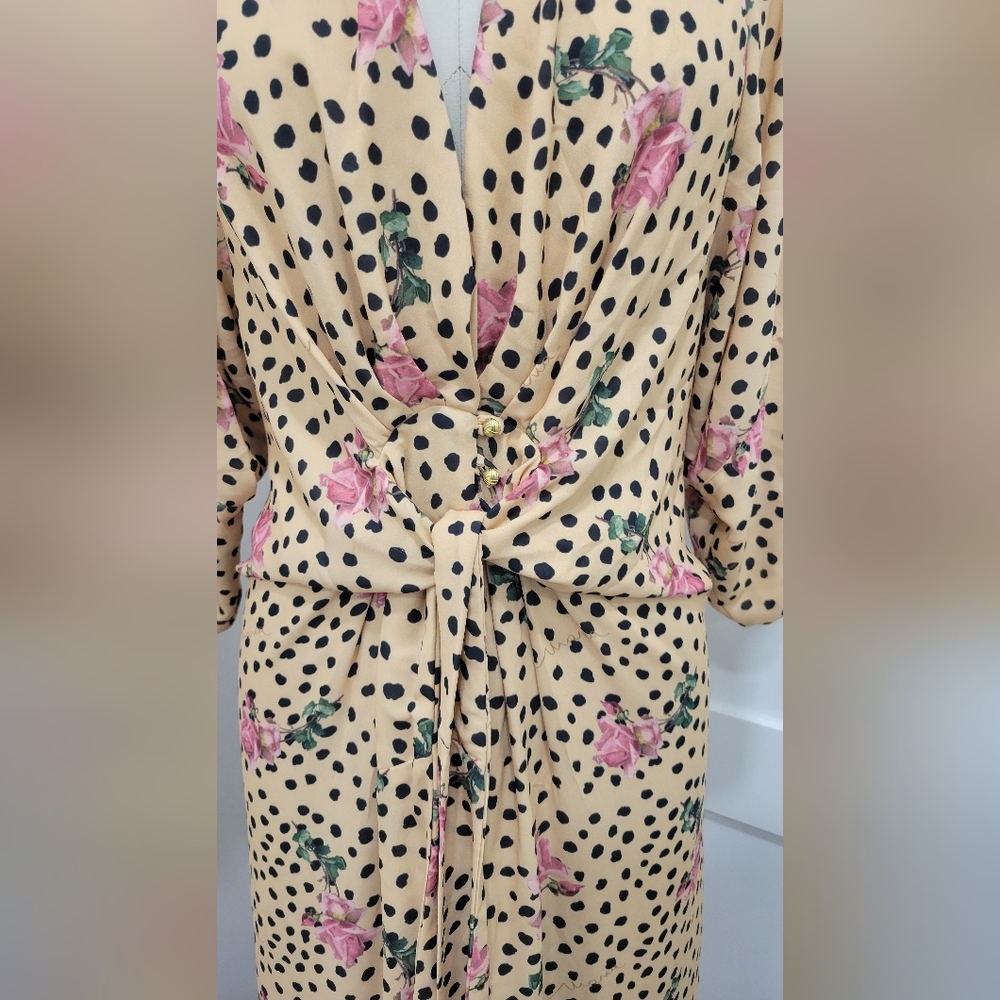 Maria Sanz Women's Kimono Animal Floral Print Size One Size Romantic Boho Chic - Picture 7 of 13